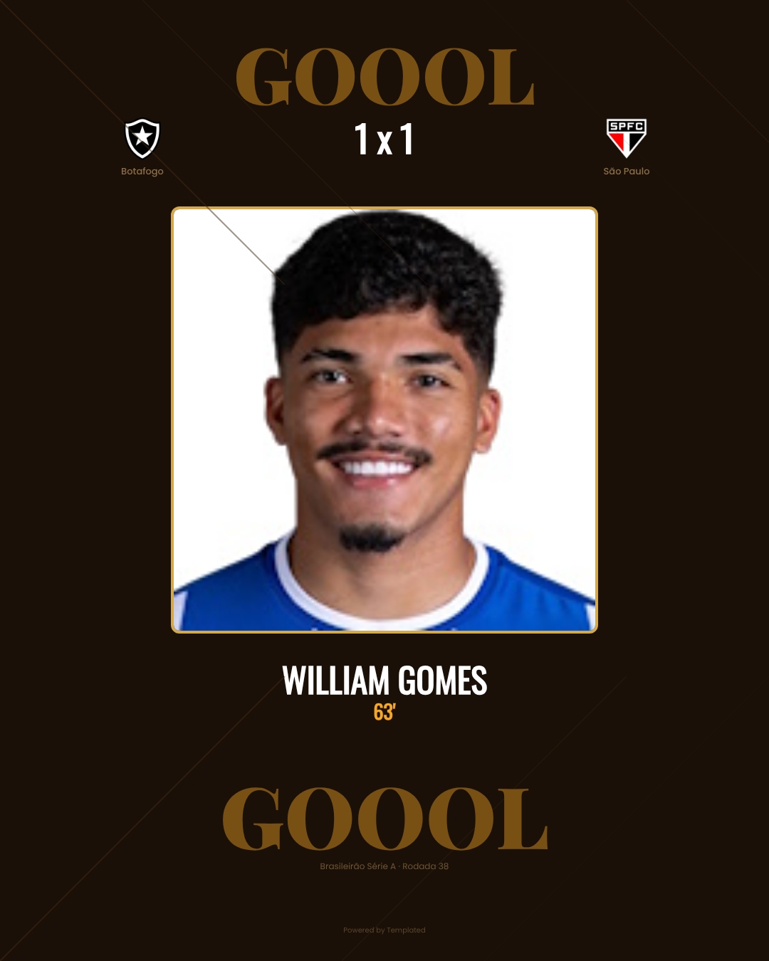 William Gomes - Botafogo 1 x 1 São Paulo